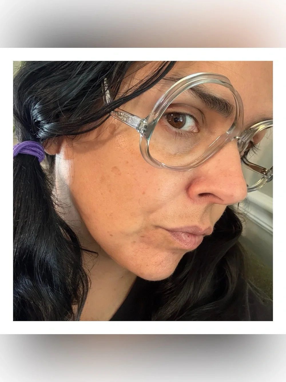 1980’s Oversized Drop Arm Thick Frames for Eyeglasses or Sunglasses, Deadstock